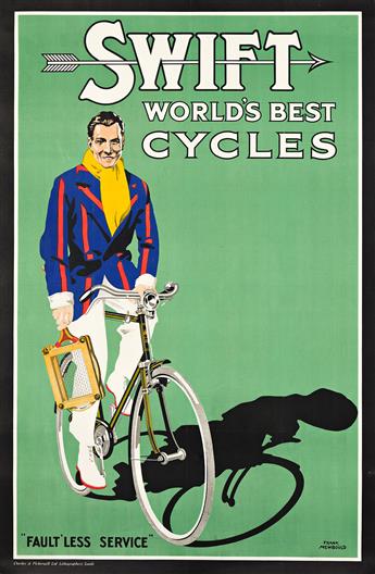 FRANK NEWBOULD (1887-1950). SWIFT / WORLD'S BEST CYCLES. Circa 1930s. 59¼x39 inches, 150½x99 cm. Chorley & Pickersgill, Leeds.                   